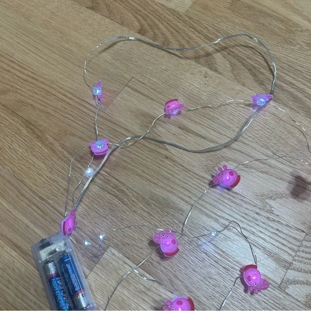 Peppa Pig Battery Operated String Lights Pink - Picture 3 of 4